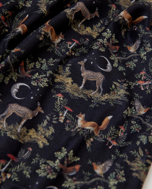 Paksu huivi Woodland at Midnight