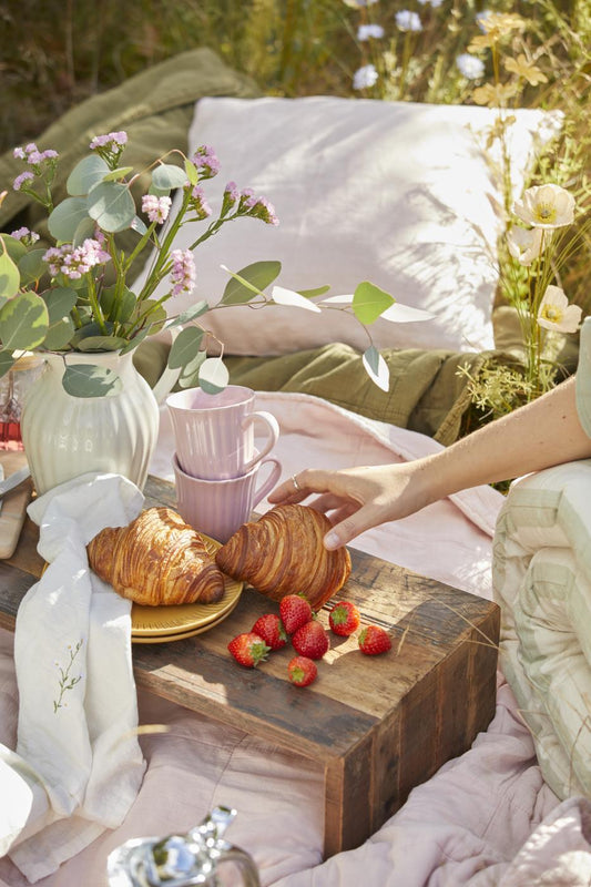 Torkkupeitto - Vintage quilt kivipesty 130 x 180 cm Vaaleanpunainen - Rose shadow