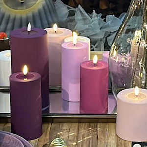 Led-kynttilä ulkokäyttöön Violetti (Violet) halk. 7,5 cm