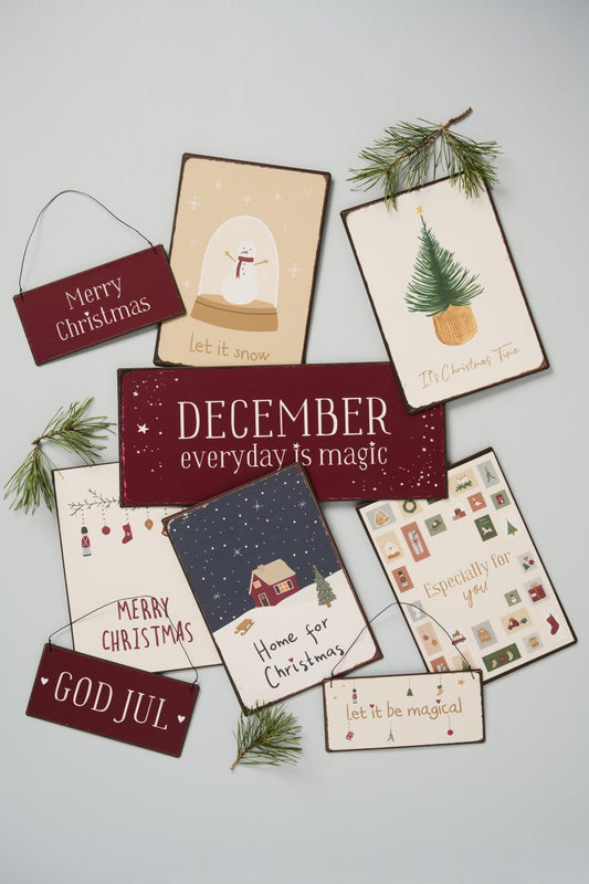 Metallikyltti Merry Christmas