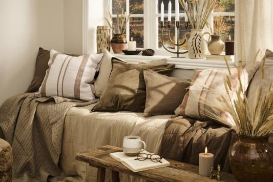 Samettityynynpäällinen Vintage – kuluneen näköinen Ruskea - Chocolate 50 x 50 cm