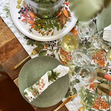 Pellava servetti Autumn - Syksyn lehdet