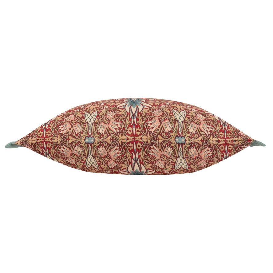 Tyynynpäällinen joka sopii ulkokäyttöön William Morris Snakeshead punainen 40 x 60 cm