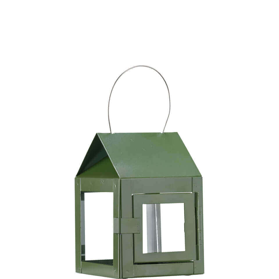 Roikkuva pieni lyhty Oliivinvihreä 12 cm