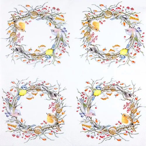 Servetti Lintukranssi - Birds in Winter 33 x 33 cm