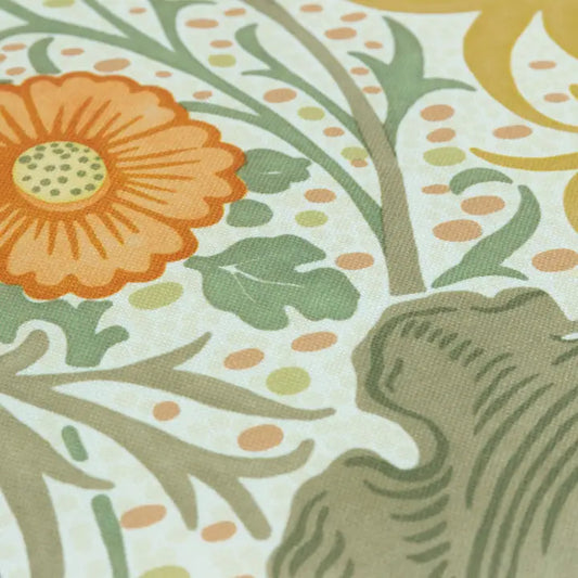 Tyynynpäällinen joka sopii ulkokäyttöön William Morris Seaweed Stone/Sunflower 50 x 50 cm