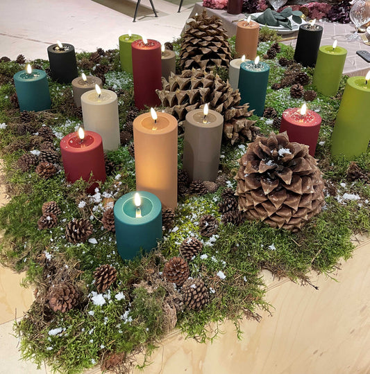 Led-kynttilä ulkokäyttöön Toffee (Caramel) halk. 10 cm