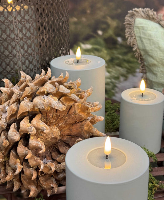 Led-kynttilä ulkokäyttöön Harmaa halk. 10 cm