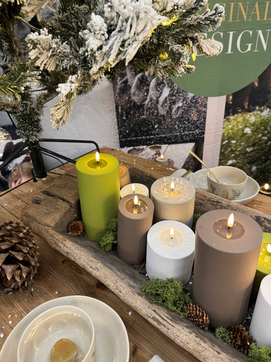 Led-kynttilä ulkokäyttöön Ruskea (Mocca) halk. 7,5 cm