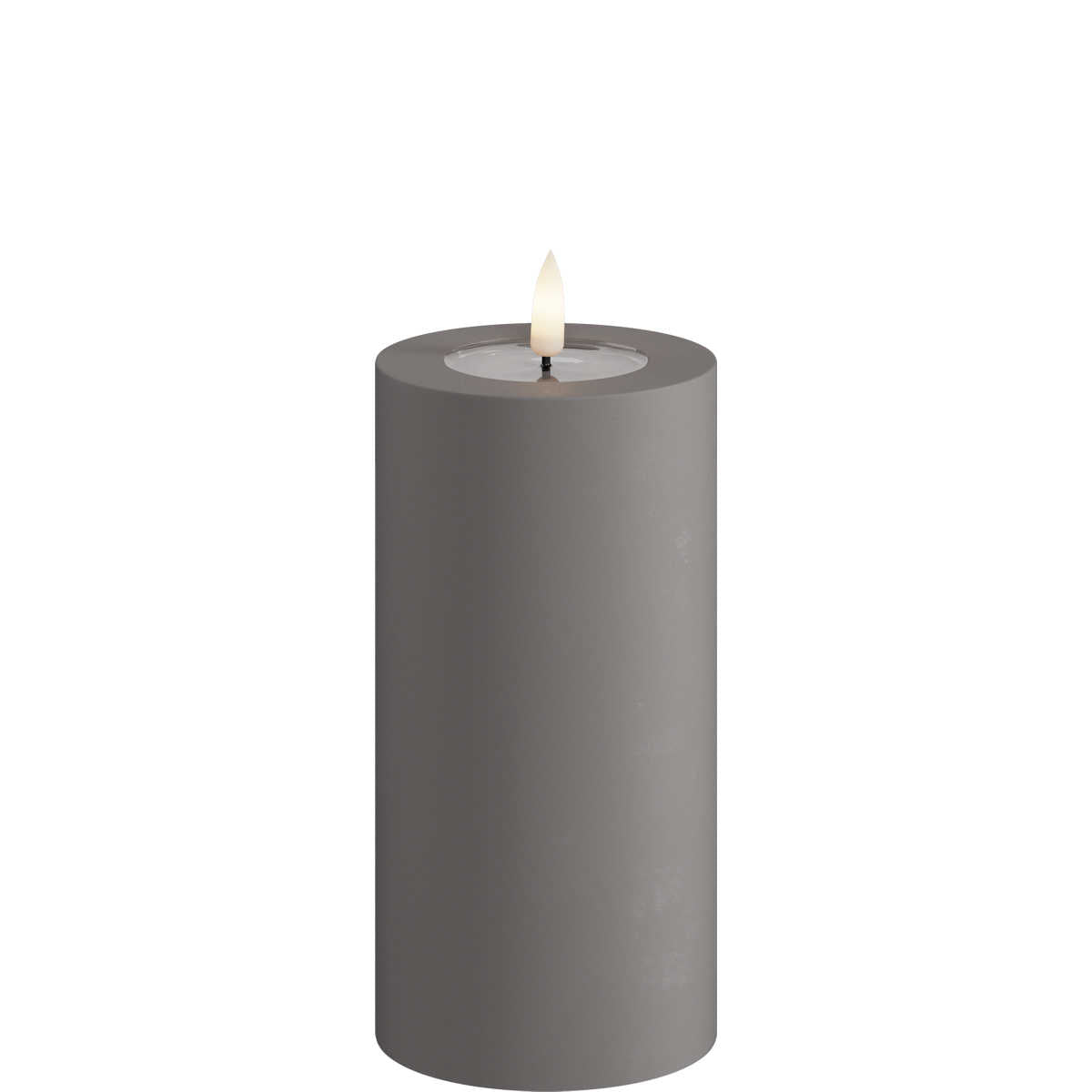 Led-kynttilä ulkokäyttöön Harmaa halk. 7,5 cm