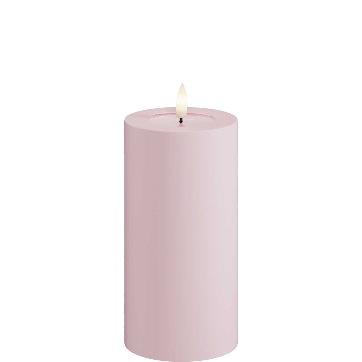 Led-kynttilä ulkokäyttöön Vaaleanpunainen (Dust Red) halk. 7,5 cm