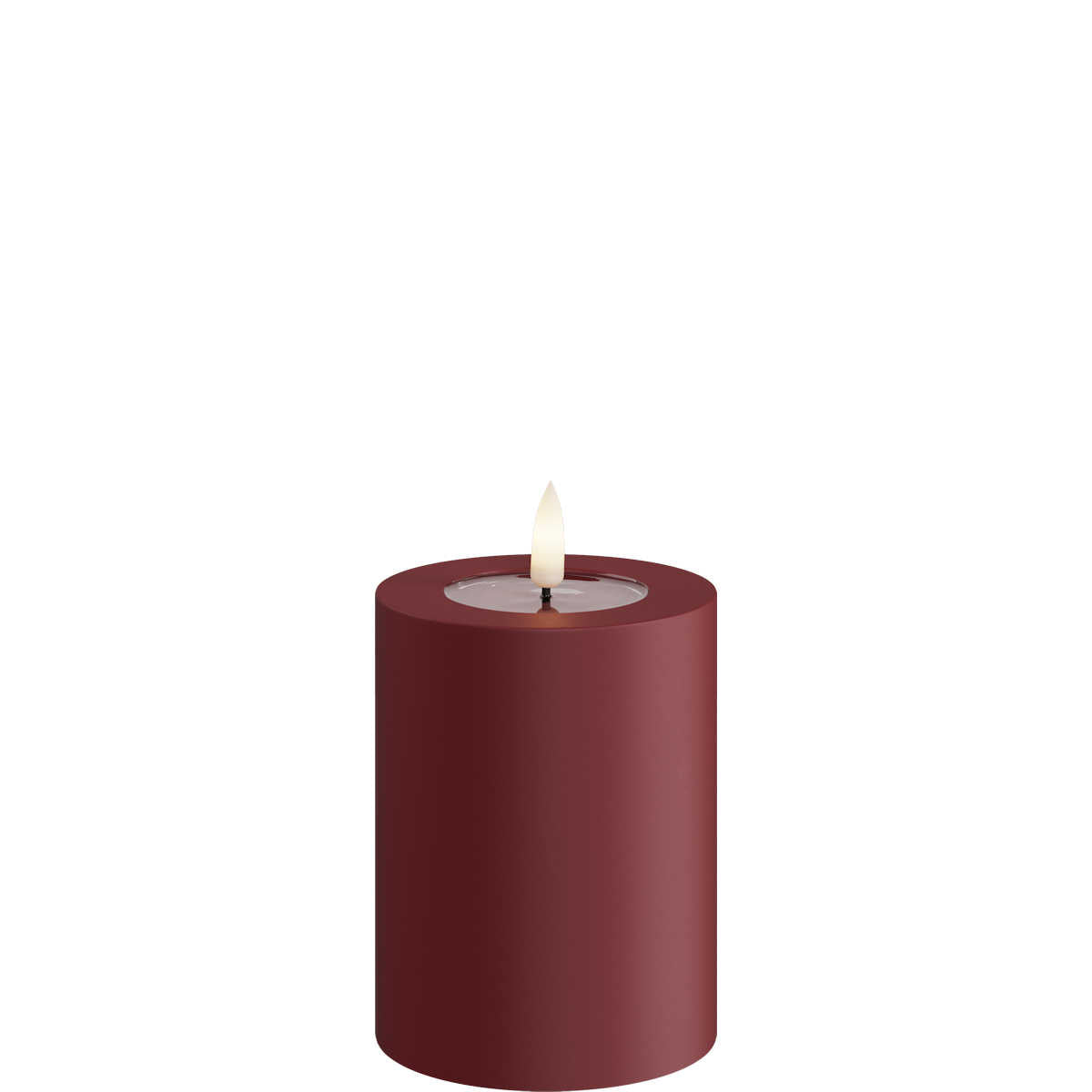 Led-kynttilä ulkokäyttöön Tummanpunainen (Bordeaux) halk. 7,5 cm