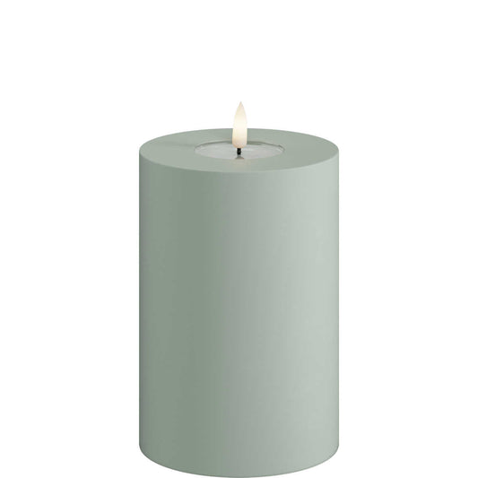 Led-kynttilä ulkokäyttöön Salvian vihreä (Salvie Green) halk. 10 cm
