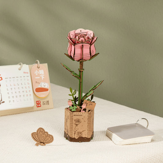 DIY Kukka Vaaleanpunainen ruusu - Pink Rose