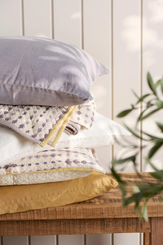 Tyynynpäällinen Vigga Violetti-valkoinen musliinikangas