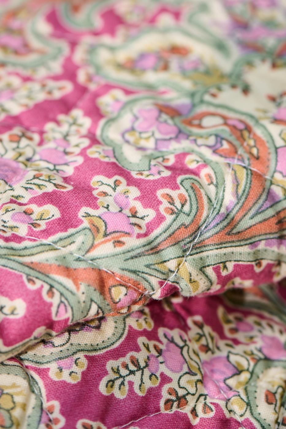 Puuvillatäkki vadelmanpunainen paisley kuviollinen 130 x 180 cm