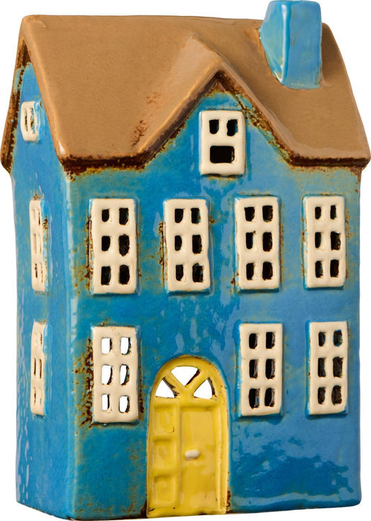 Talolyhty sininen keltainen ovi, ib Laursen