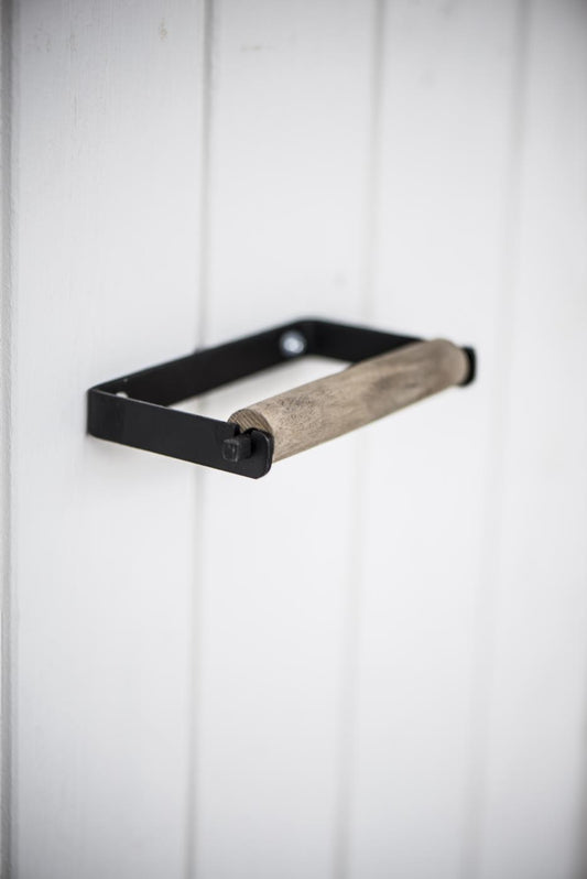 WC-paperiteline seinälle puinen / musta