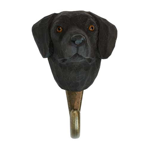 Käsin veistetty seinäkoukku Labradorinnoutaja