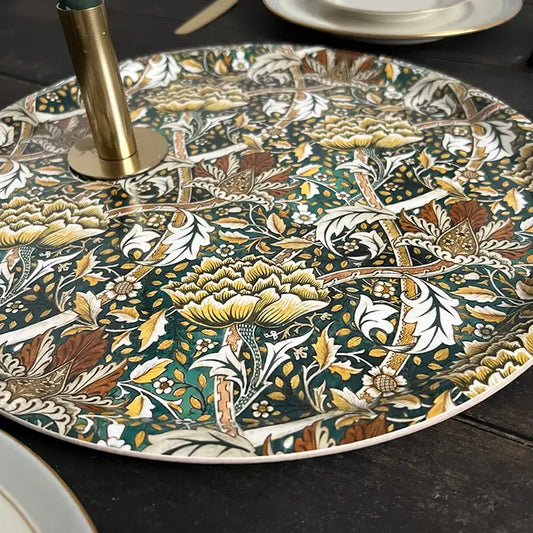 Pyöreä Tarjotin William Morris Windrush vihreä 38 cm
