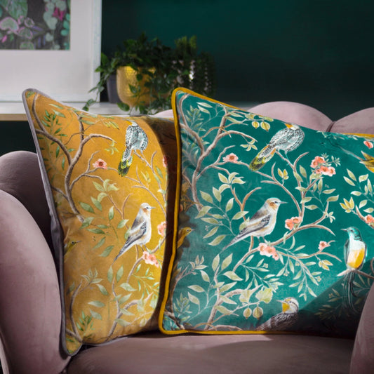 Tyynynpäällinen Orient Chinoserie sinivihreä 43 x 43 cm