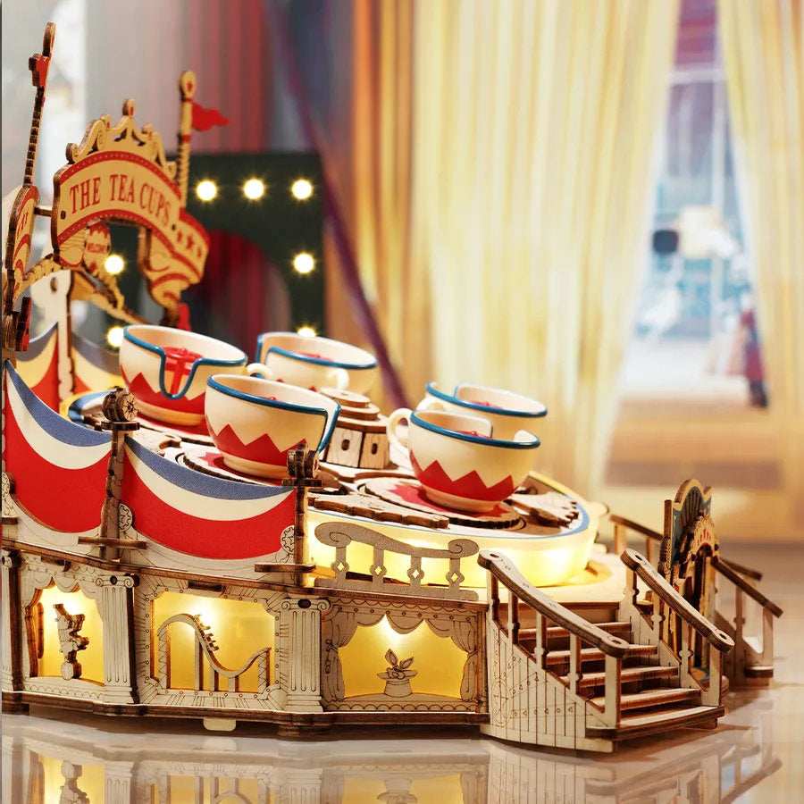 DIY miniatyyri Teekupit Huvipuistolaite