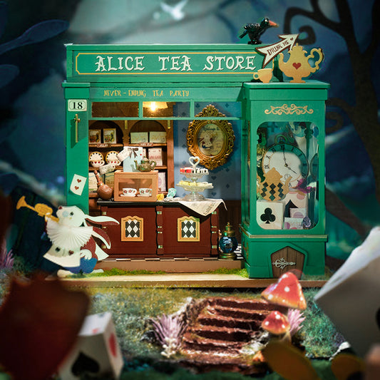 DIY Miniatyyritalo Liisan teekauppa - Alice's Tea Store