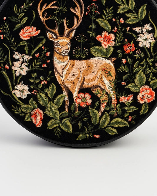 Pieni pyöreä laukku Aurora Fawn musta