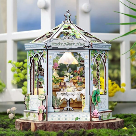 DIY miniatyyri Windsors Flower House (sis. 4 vaihtoehtoista teemaa)