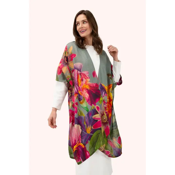 Poncho huivi Winter Iris