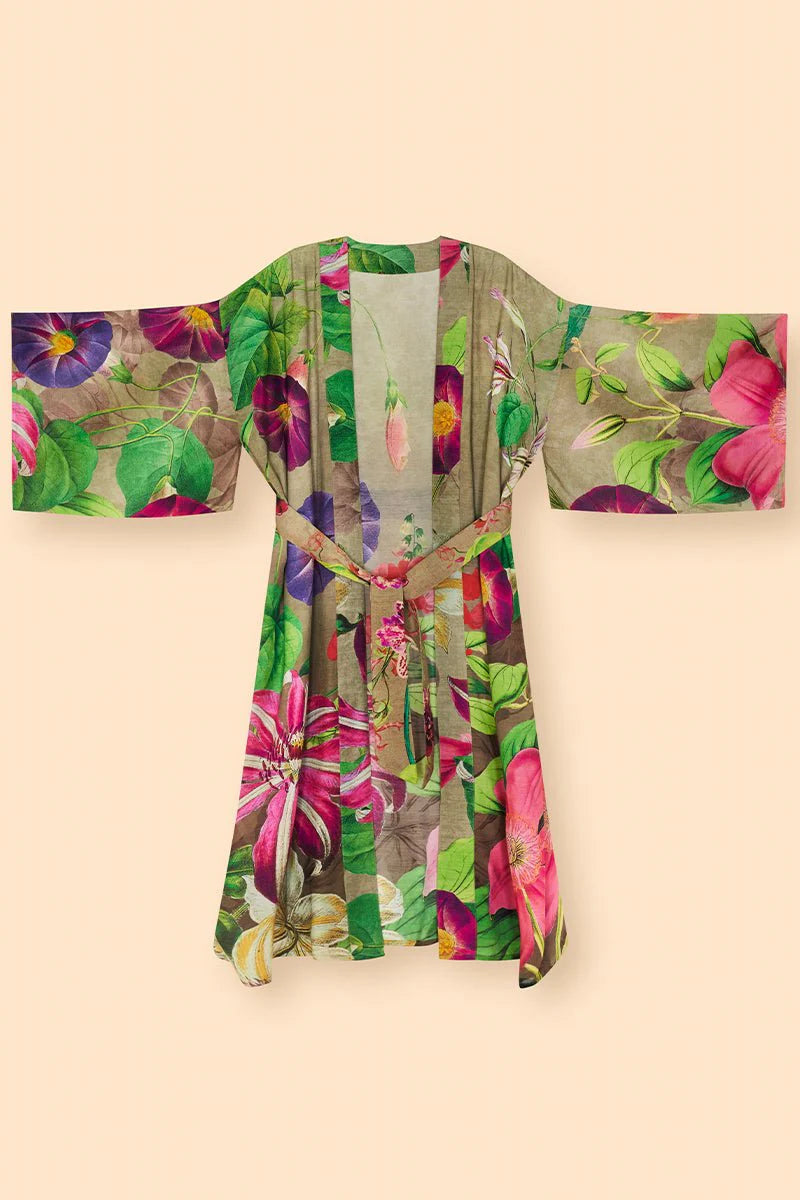 Kimono takki pitkä (reilu koko) Botanicals