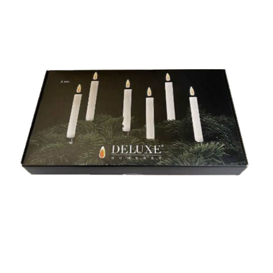 Led joulukuusenkynttilät Valkoinen 6 kpl