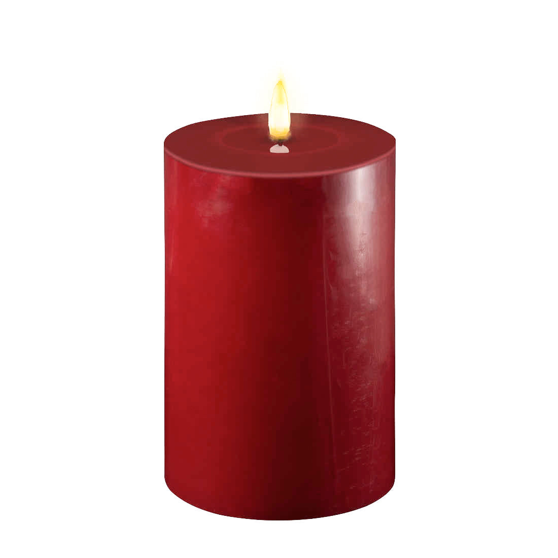 Led-kynttilä Joulunpunainen (Bordeaux) halk. 10 cm