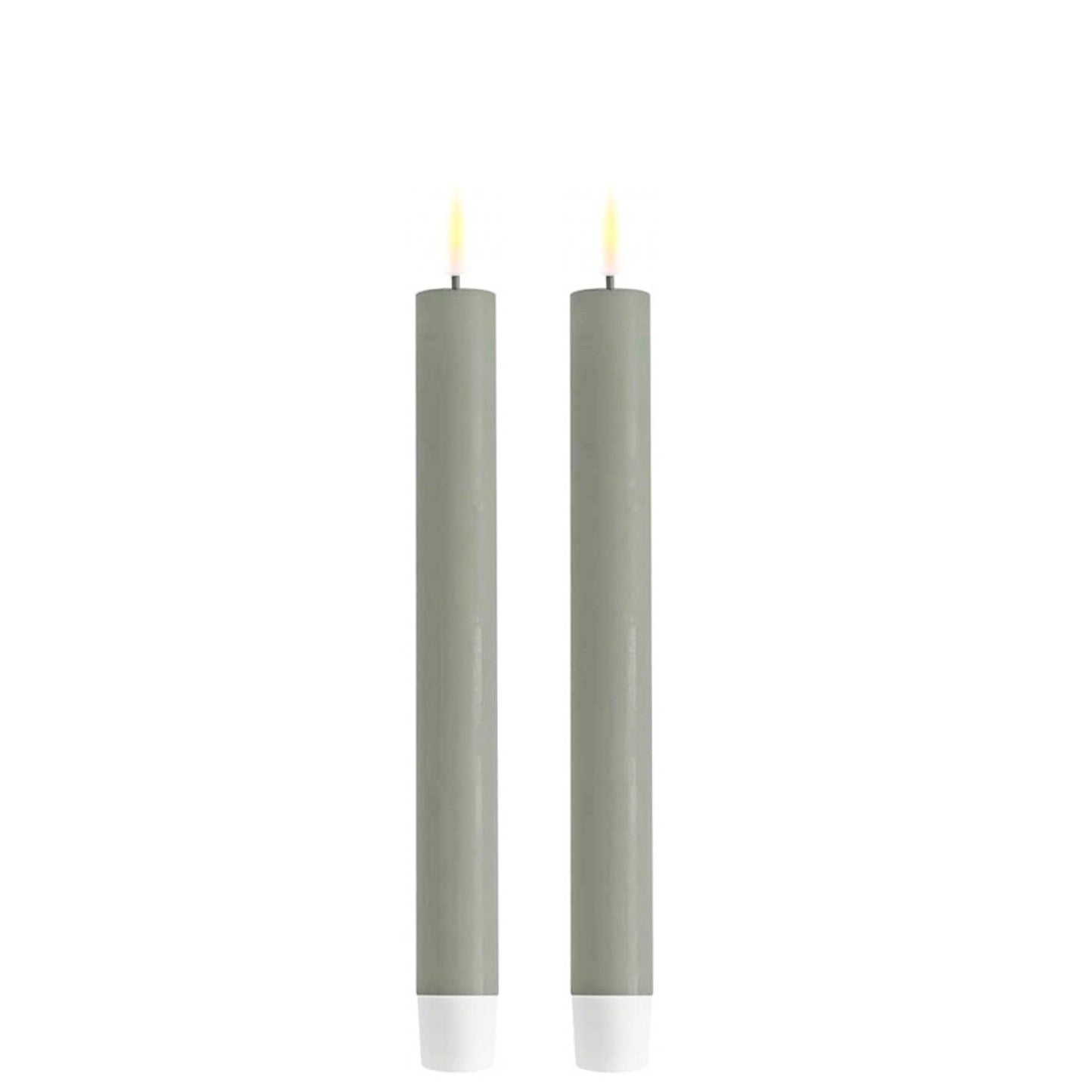 Vihreänharmaa (Salvie Green) Led kruunukynttilä kork. 24 cm 2 kpl