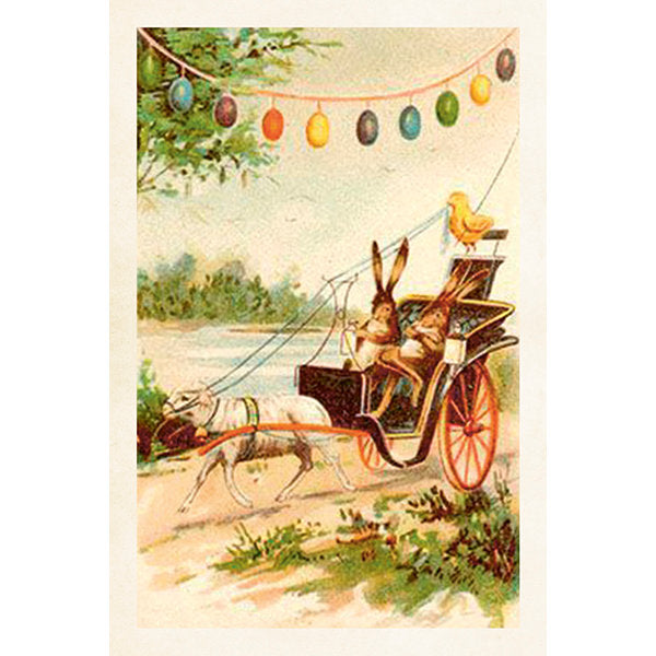 Postikortit peltirasiassa Pääsiäispuput ja -tiput - Vintage Easter