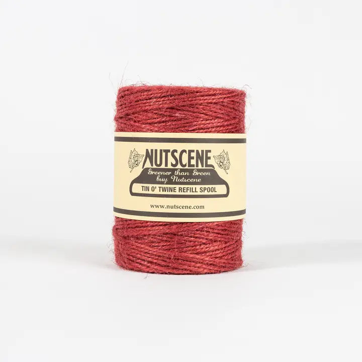 Juuttinaru Punainen - Red Twist (täyttörulla String in a Tin purkkiin)