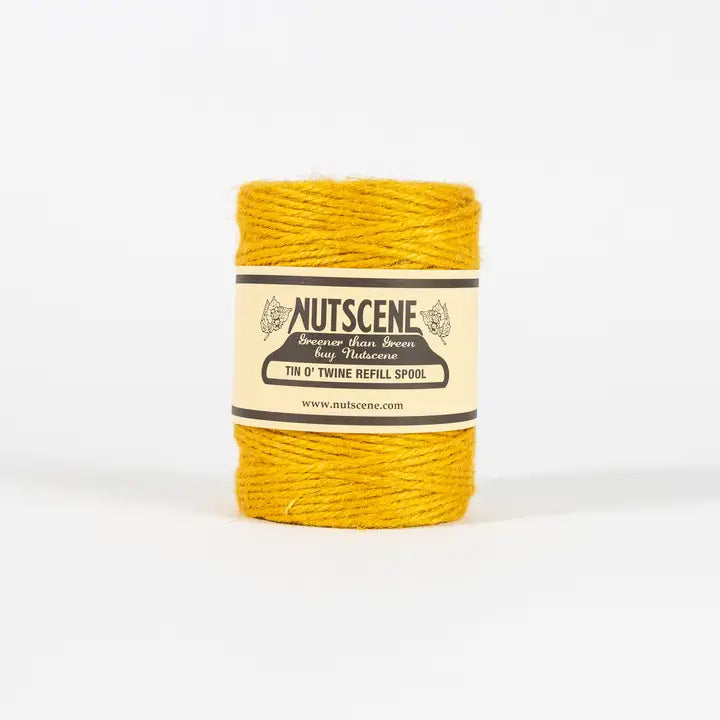 Juuttinaru Sahramin keltainen - Saffron Twist (täyttörulla String in a Tin purkkiin)