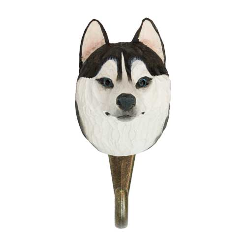 Käsin veistetty seinäkoukku Siperienhusky