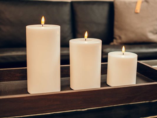 Led-kynttilä Valkoinen halk. 7,5 cm