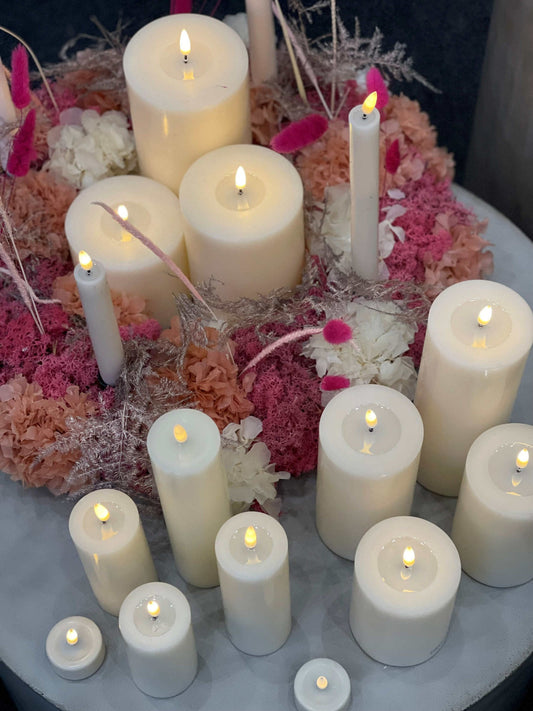 Led-kynttilä Valkoinen halk. 5 cm