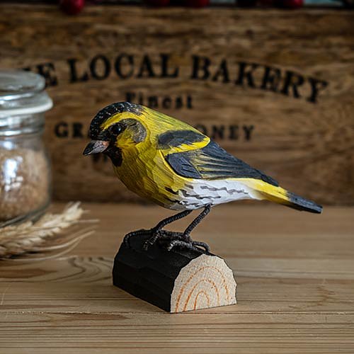 DecoBird koristelintu Vihervarpunen - Siskin