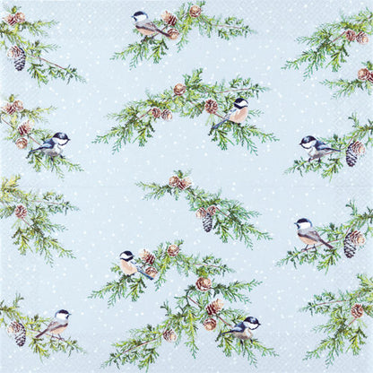 Servetti Talvilinnut - Bids on Branches 33 x 33 cm
