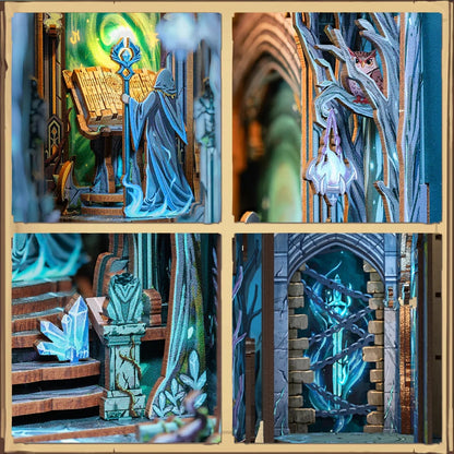 DIY Minimaailma kirjahyllyyn – The Gate of Wonderland Book Nook (sis. pölysuojan)