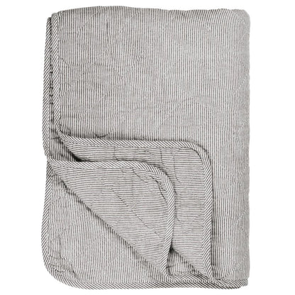 harmaa kapearaidallinen torkkupeitto