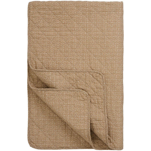 Puuvillatäkki Beige kukkakuvio - Indian Sari 130 x 180 cm