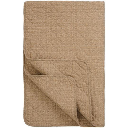 Puuvillatäkki Beige kukkakuvio - Indian Sari 130 x 180 cm