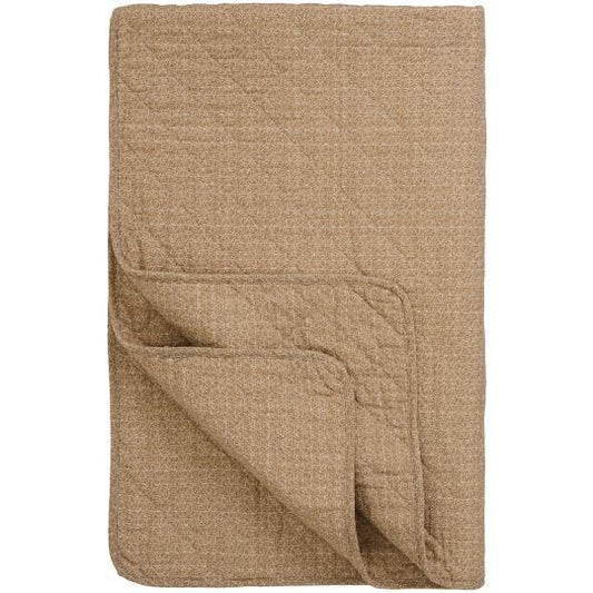 Puuvillatäkki Beige kukkakuvio - Indian Sari 130 x 180 cm