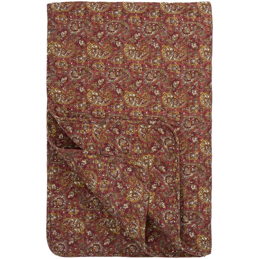 Puuvillatäkki Viininpunainen Paisley-kuvio 130 x 180 cm