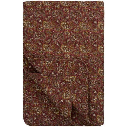 Puuvillatäkki Viininpunainen Paisley-kuvio 130 x 180 cm