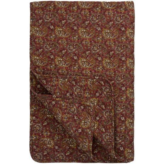 Puuvillatäkki Viininpunainen Paisley-kuvio 130 x 180 cm